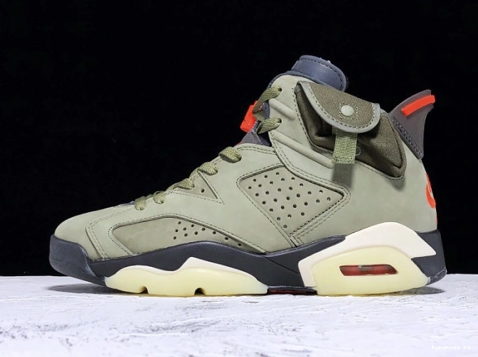 Olive x Jordan Scott 6 Air CN1084-200 Medium Travis 0629